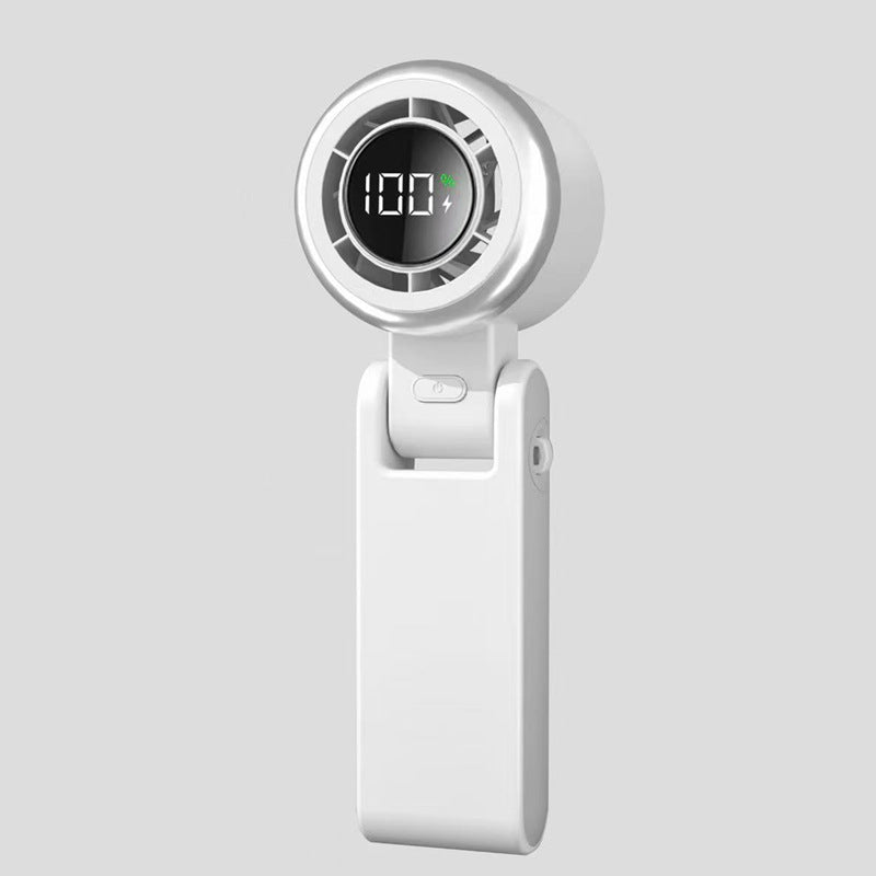 Handheld High-speed Mini Little Fan Foldable Handheld Digital Display Fan