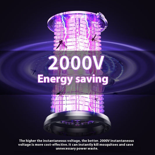 2in1 Mosquito Killer Lamp Electric Fly Catcher USB Rechargeable Electric Mosquito Swatter Electric Fly Trap With Night Light S0S Emergency Light Mosquito Killer Terrace Camping