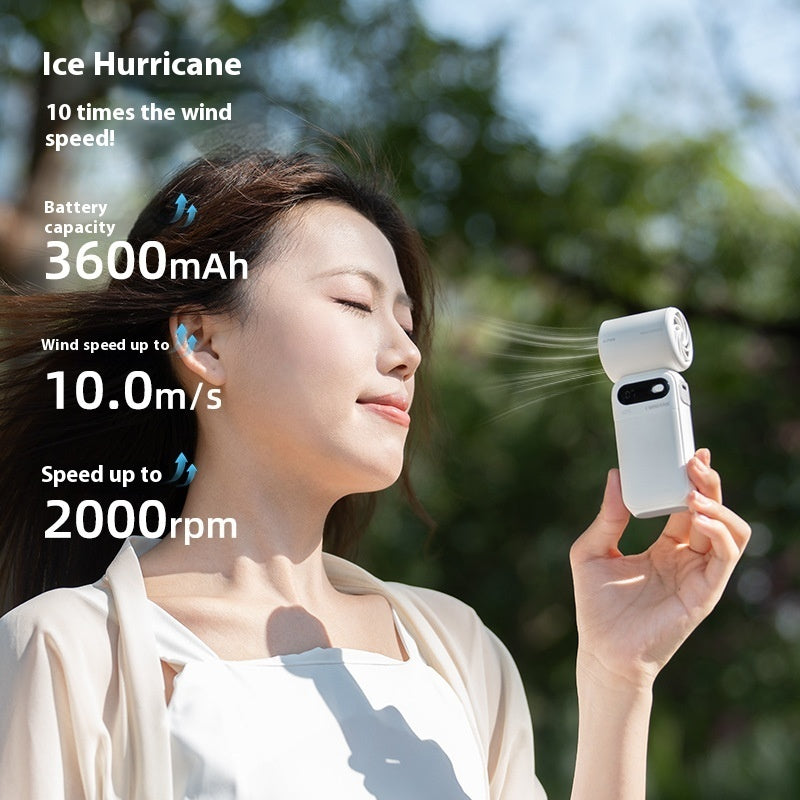 Small Hurricane Turbine Electric Fan Portable Fan High Speed Small Handheld Fan