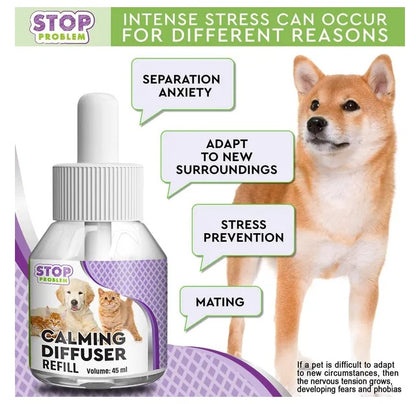 Cat Calming Diffuser & Pet Anti Anxiety Products Feline Calm Pheromones Plug In