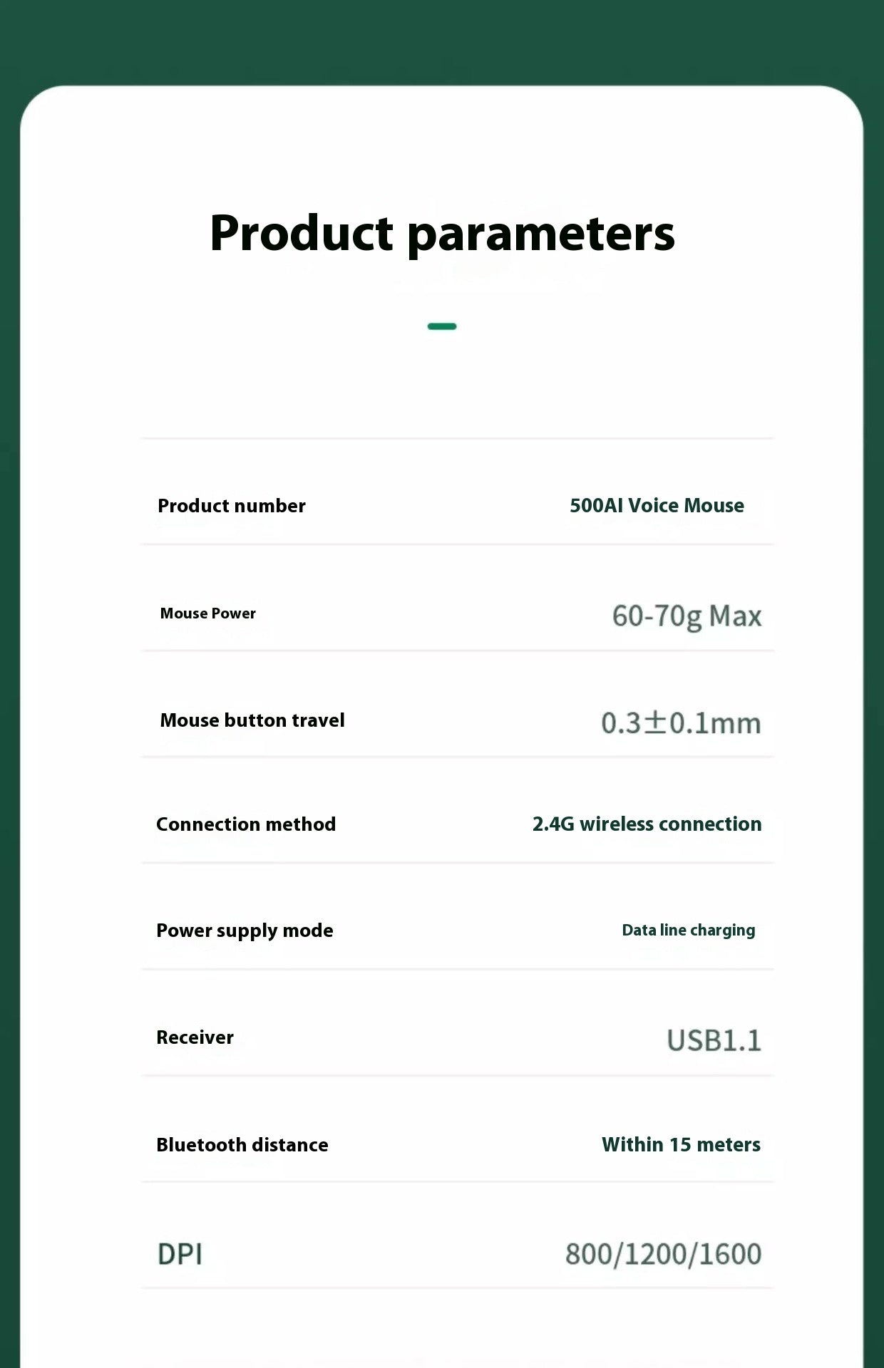 AI Intelligent Voice Wireless Bluetooth Mouse