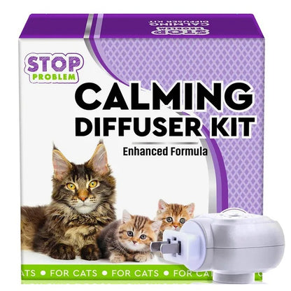 Cat Calming Diffuser & Pet Anti Anxiety Products Feline Calm Pheromones Plug In